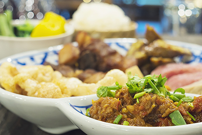 assorted northern thai style food